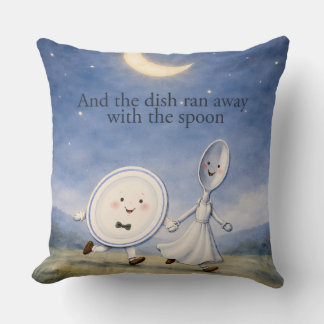 Hey Diddle Diddle Dish and Spoon Pillow クッション