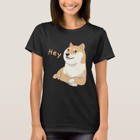 Hey Doge Meme Crossed Arm Shiba Inu Cute Dog Tシャツ (正面)