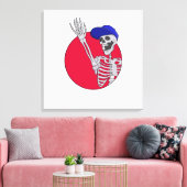 Hey FriendsとクールSkeletonおもしろい キャンバスプリント (インサイチュ (リビング))