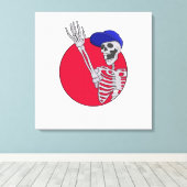 Hey FriendsとクールSkeletonおもしろい キャンバスプリント (インサイチュ (ウッドフロア))