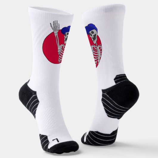 Hey FriendsとクールSkeletonおもしろい ソックス (傾斜あり)