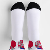 Hey FriendsとクールSkeletonおもしろい ソックス (上部)