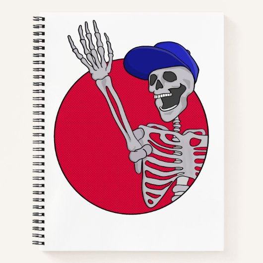 Hey FriendsとクールSkeletonおもしろい ノートブック (正面)