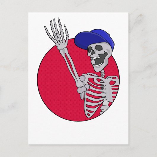 Hey FriendsとクールSkeletonおもしろい ポストカード (正面)