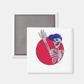 Hey FriendsとクールSkeletonおもしろい マグネット (正面/裏面)