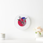 Hey FriendsとクールSkeletonおもしろい ラウンド壁時計 (ホーム)