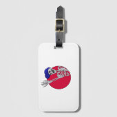 Hey FriendsとクールSkeletonおもしろい ラゲッジタグ (正面縦)