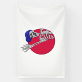 Hey FriendsとクールSkeletonおもしろい 横断幕 (縦)