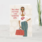 Hey Gurl Hey – 彼らはあなたをbossyと呼んだ サンキューカード (正面)