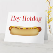 Hey Hot Dog BIG Greeting Card - SRF カード (黄色い花)