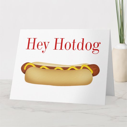 Hey Hot Dog BIG Greeting Card - SRF カード (正面)