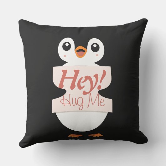 Hey! Hug Me - penguin costume personalization クッション (裏面)