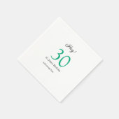 Hey it's 30th birthday green black bold letter nam スタンダードカクテルナプキン (角)