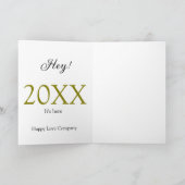 Hey it's new year add year gold black simple. Mini カード (内部)