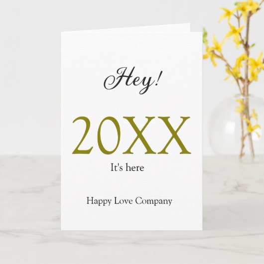 Hey it's new year add year gold black simple. Mini カード (黄色い花)