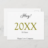 Hey it's new year add year gold black simple. Mini シーズンポストカード (正面/裏面)