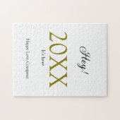 Hey it's new year add year gold black simple. Mini ジグソーパズル (横)