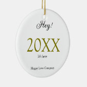 Hey it's new year add year gold black simple. Mini セラミックオーナメント (右)