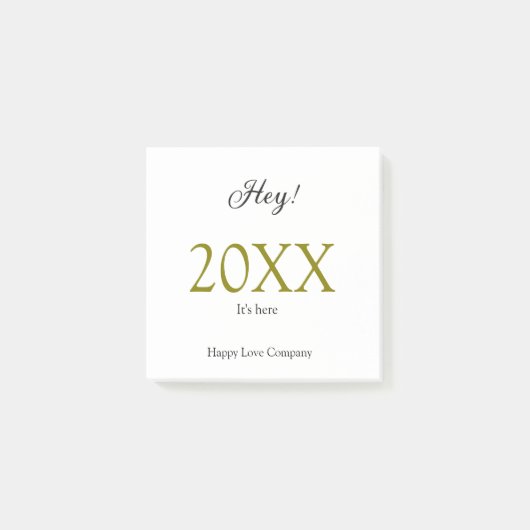 Hey it's new year add year gold black simple. Mini ポストイット (正面)