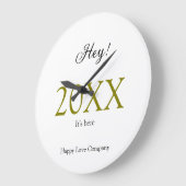Hey it's new year add year gold black simple. Mini ラージ壁時計 (傾斜)