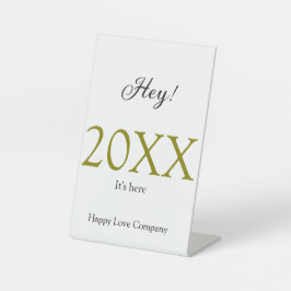 Hey it's new year add year gold black simple. Mini 台座サイン