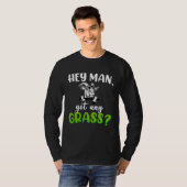 Hey Man Got Any Grass Meme Pun Goats Farming Anim Tシャツ (正面フル)