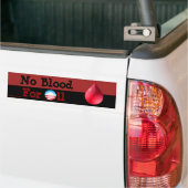 Hey Obama - No Blood For油 バンパーステッカー (トラック上)