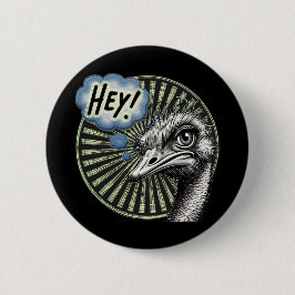 "Hey Ostrich" Bubble Button 缶バッジ