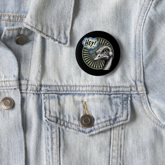 Hey Ostrich Bubble Button 缶バッジ (インサイチュ)