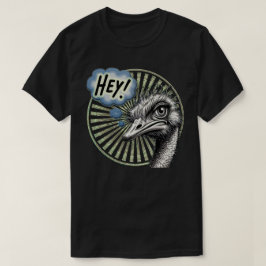 Hey Ostrich Cartoon Bubble Tee Tシャツ