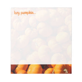 'Hey Pumpkin'秋メッセージメモ帳 ノートパッド