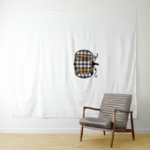 Hey Pumpkin Buffalo Plaid for秋秋の感謝祭 タペストリー (インサイチュ(横))