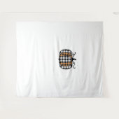 Hey Pumpkin Buffalo Plaid for秋秋の感謝祭 タペストリー (正面(横))