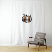 Hey Pumpkin Buffalo Plaid for秋秋の感謝祭 タペストリー (インサイチュ)