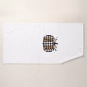 Hey Pumpkin Buffalo Plaid for秋秋の感謝祭 バスタオル (バスタオル)