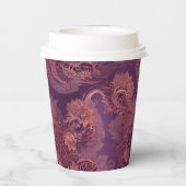 Hey Rosegold Floral AI art  紙コップ (裏面)