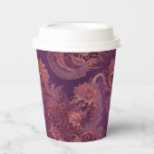 Hey Rosegold Floral AI art  紙コップ (正面)