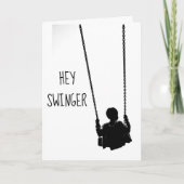 HEY ***SWINGER*** HAPPY **50th**誕生日 カード (正面)