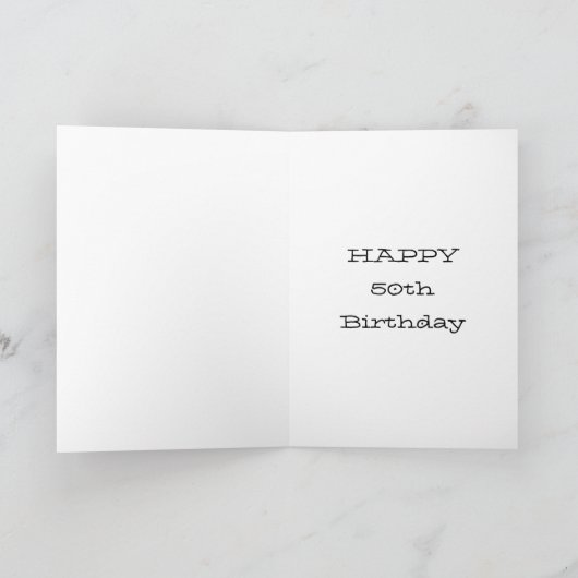 HEY ***SWINGER*** HAPPY **50th**誕生日 カード (内部)