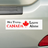 Hey Trump, Leaf CANADA Only バンパーステッカー (車上)