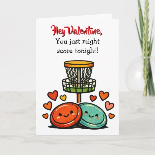 Hey Valentine, You just might Score | Flirty カード (正面)