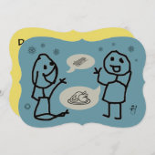 Hey Wanna招待状カードby RoseWrites 招待状 (正面/裏面)