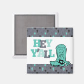 Hey Y'All -テキサス州 マグネット (正面/裏面)