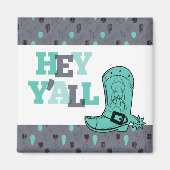 Hey Y'All -テキサス州 マグネット (正面)