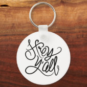 Hey Y'ALL Southern Greeting Keychain キーホルダー (正面)