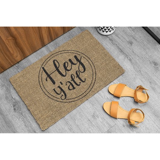 Hey Y'all Welcome形式 ドアマット