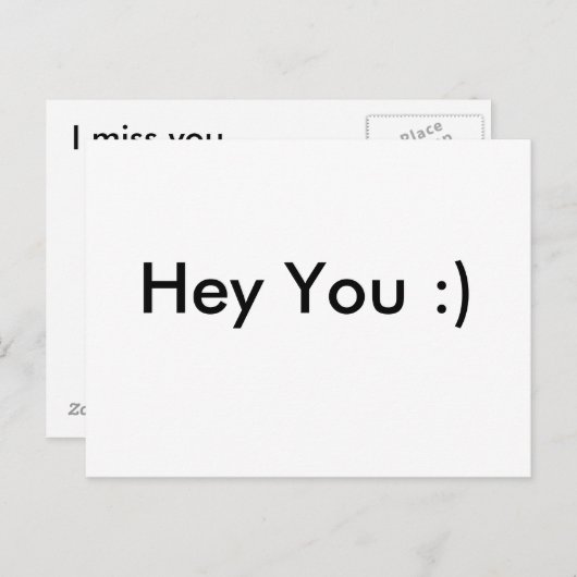 Hey You :) ポストカード (正面/裏面)