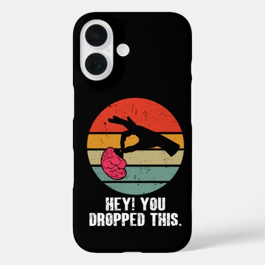 Hey You Dropped This Brain Funny Meme Joke Retro  Case-Mate iPhoneケース (裏面)