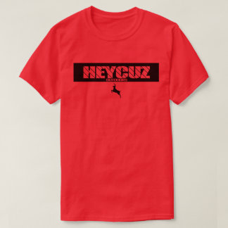 HeyCuzアウトドアブロックデザインと鹿 Tシャツ