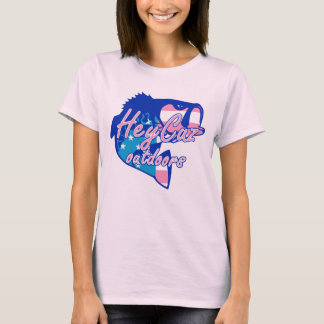 HeyCuzアウトドアロゴピンク Tシャツ